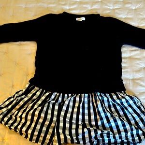 Girls Crewcuts dress black and white size 6